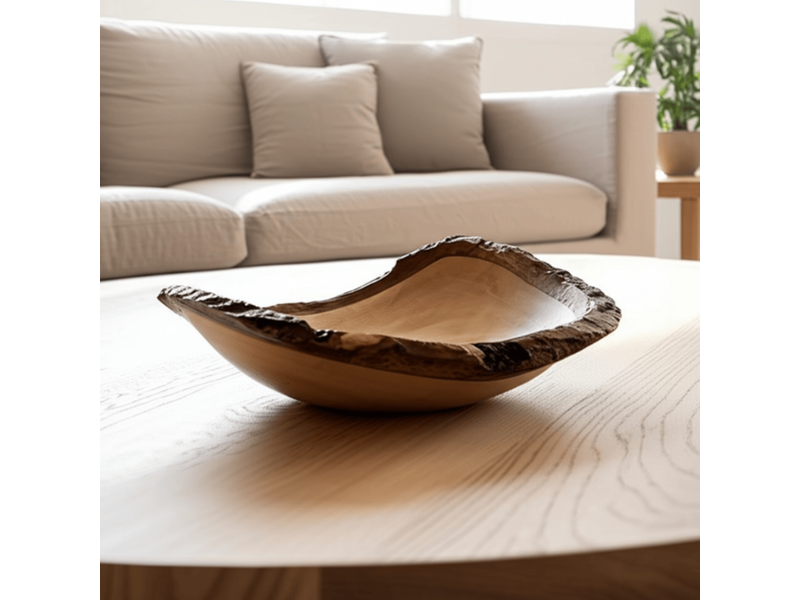 10" x 10" Natural Edge Wooden Bowl 2