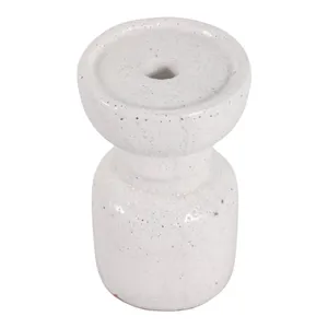 BARTONTON WHITE CANDLE HOLDER 7 (IN) 5