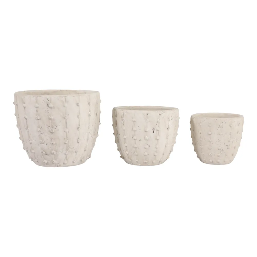 EDGEGATE SET OF 3 IVORY PLANTER 8 (IN)