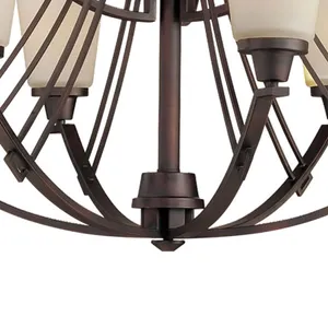 Wright 33'' Wide 9-Light Chandelier - Espresso 3