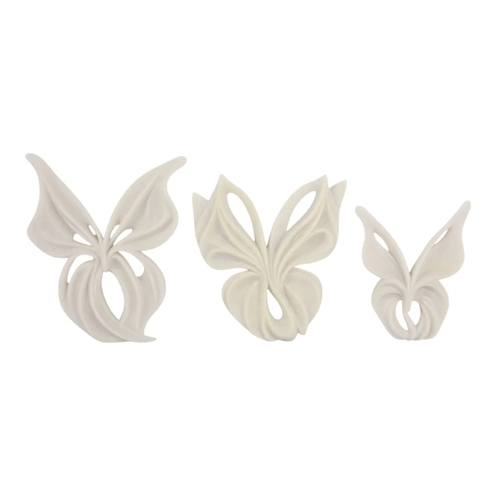 CLAYTONPARK SET OF 3 WHITE WALL SCULPTURES 15 (IN)