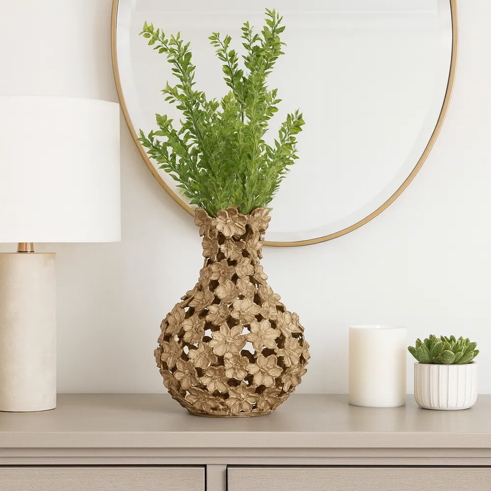 LYNNFORD GOLD VASE 15 (IN)