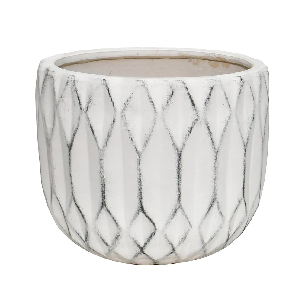 FORRESTPARK SET OF 3 WHITE PLANTER 11 (IN)