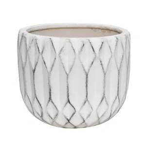 FORRESTPARK SET OF 3 WHITE PLANTER 11 (IN) 4