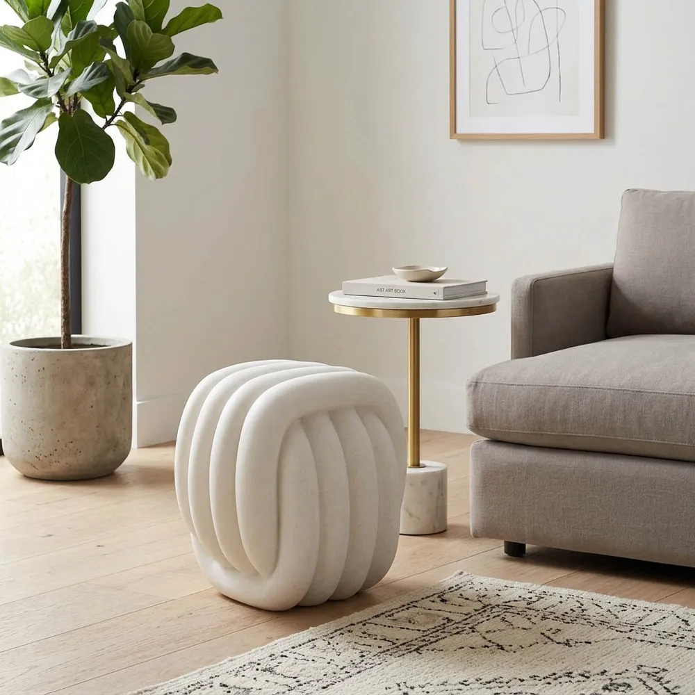 BRAEGATE WHITE STOOL 18 (IN)