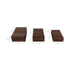 DEMPSEYBURN SET OF 3 BROWN BOXES 4 (IN) 9