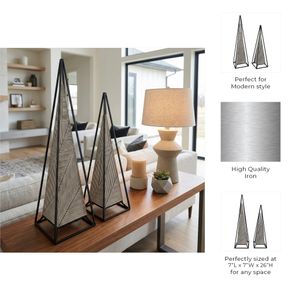 CLARACROSS SET OF 2 BLACK DECOR 26 (IN) 10