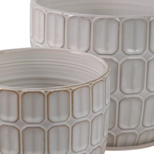 LEONAHAM SET OF 2 WHITE PLANTER 7 (IN) 7