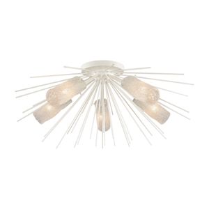 Sea Urchin 32'' Wide 5-Light Semi Flush Mount - White Coral 1