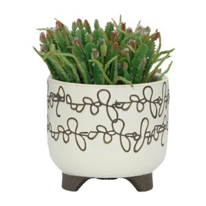 MASONLEY SET OF 2 IVORY PLANTER 7 (IN) 3