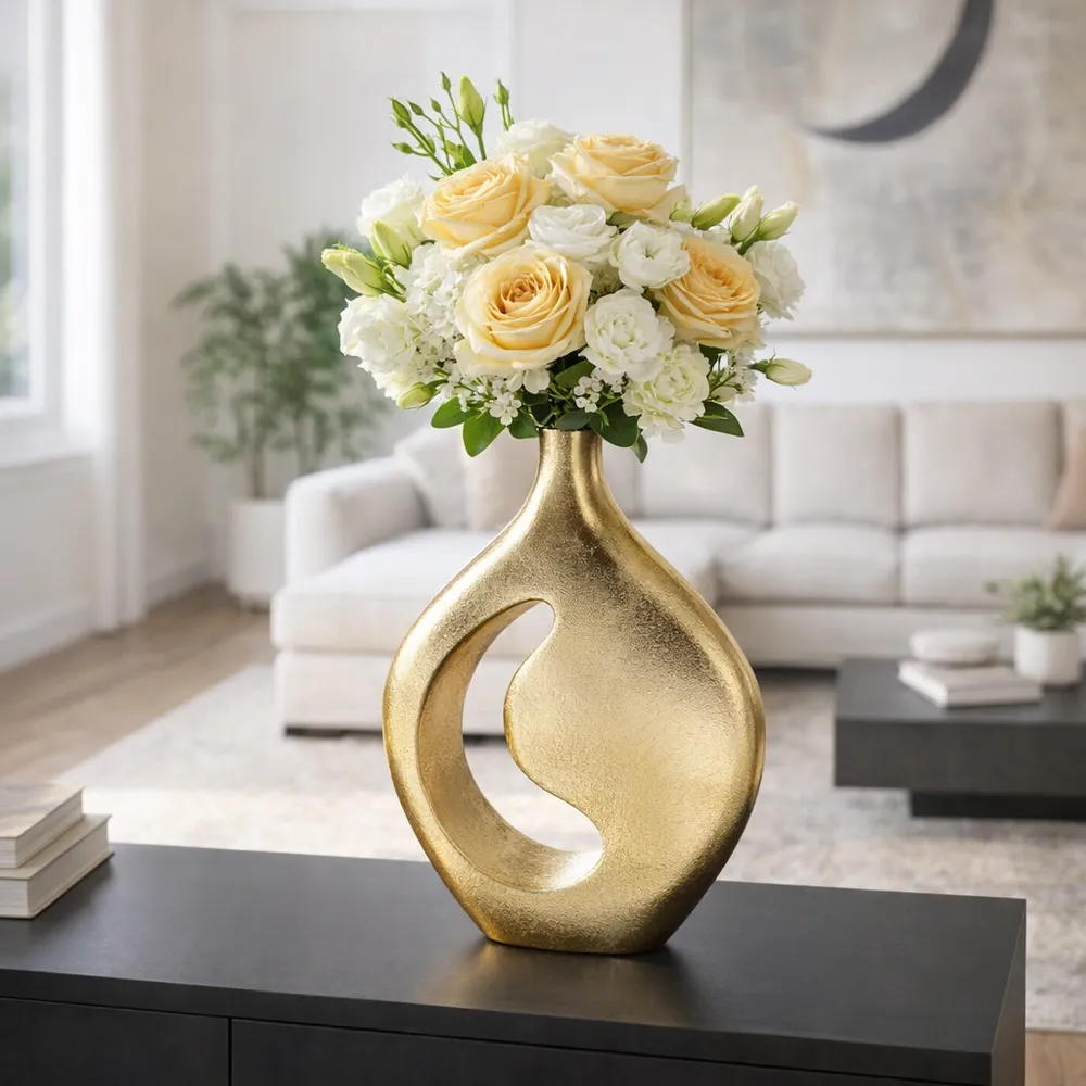 EDGARHAM GOLD VASE 17 (IN)