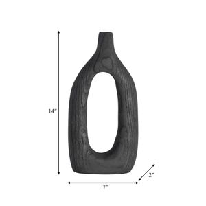 GRAYSONHAM BLACK VASE 14 (IN) 9
