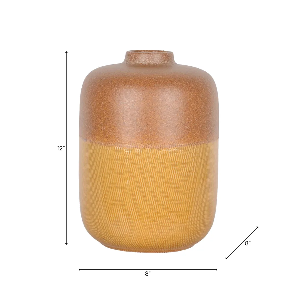 HERMONVALE TAN VASE 12 (IN)