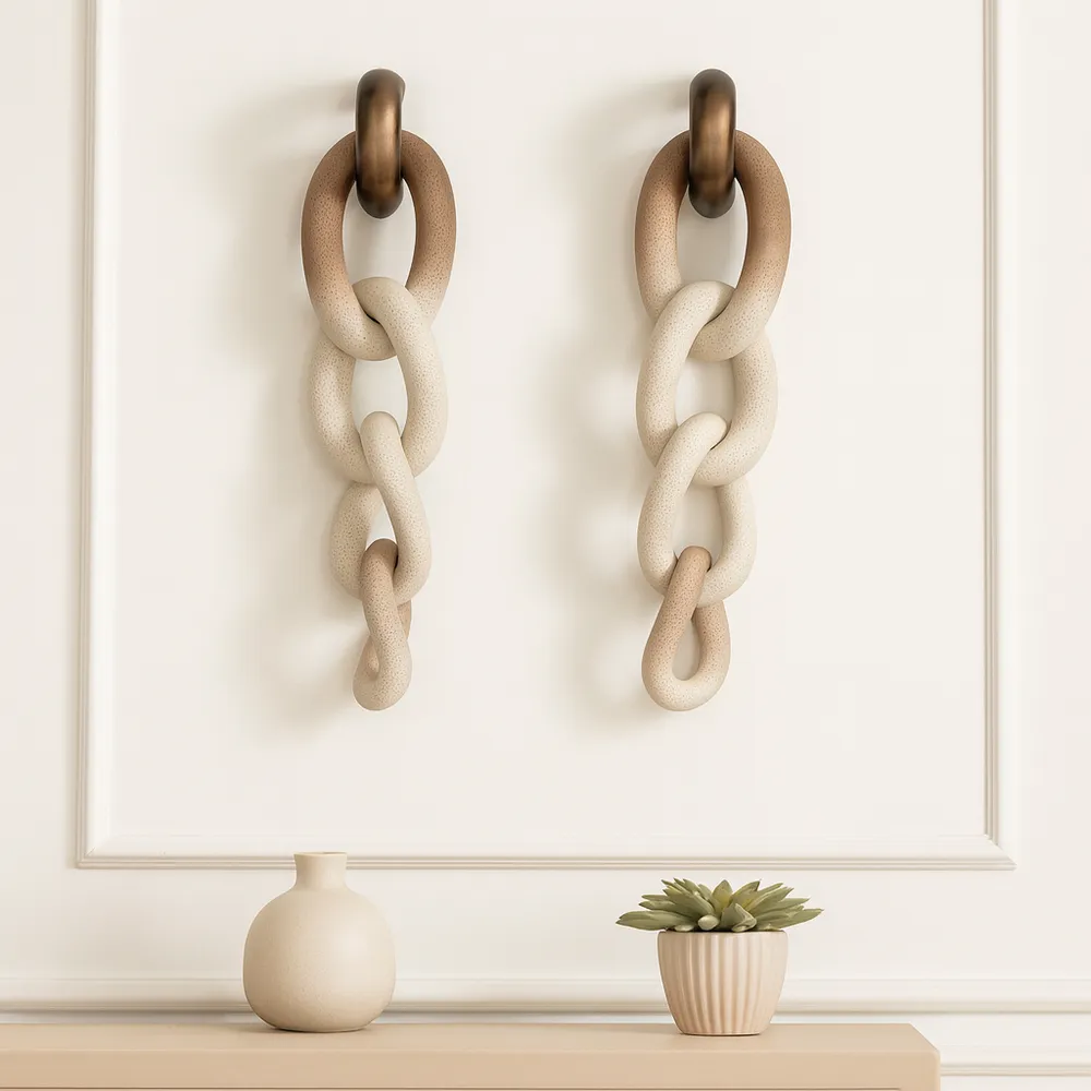 REGANOAK SET OF 2 BROWN DECOR 28 (IN)