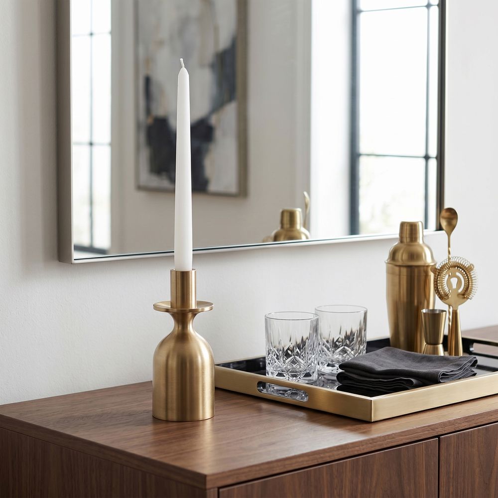KIRBYWICK GOLD CANDLE HOLDER 7 (IN)