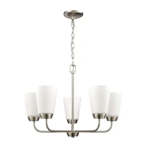 Winslow 25'' Wide 5-Light Chandelier - Brushed Nickel 2