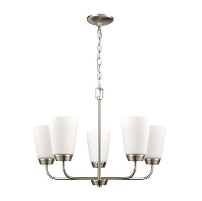 Winslow 25'' Wide 5-Light Chandelier - Brushed Nickel