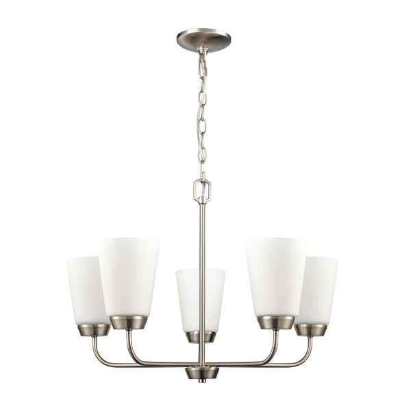 Winslow 25'' Wide 5-Light Chandelier - Brushed Nickel