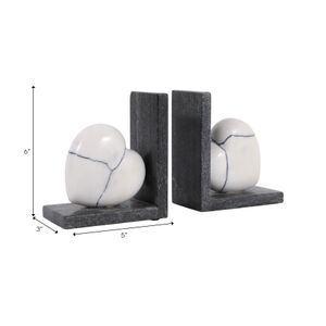 PAGEWELL SET OF 2 WHITE BOOKENDS 6 (IN) 8