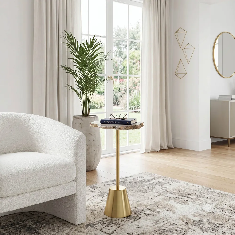 GASTONLEY GOLD TABLE 24 (IN)