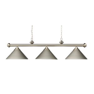 Casual Traditions 51'' Wide 3-Light Linear Chandelier - Satin Nickel 1