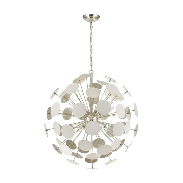 Modish 28'' Wide 8-Light Chandelier - Matte White