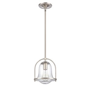 Connection 8'' Wide 1-Light Mini Pendant - Satin Nickel 2