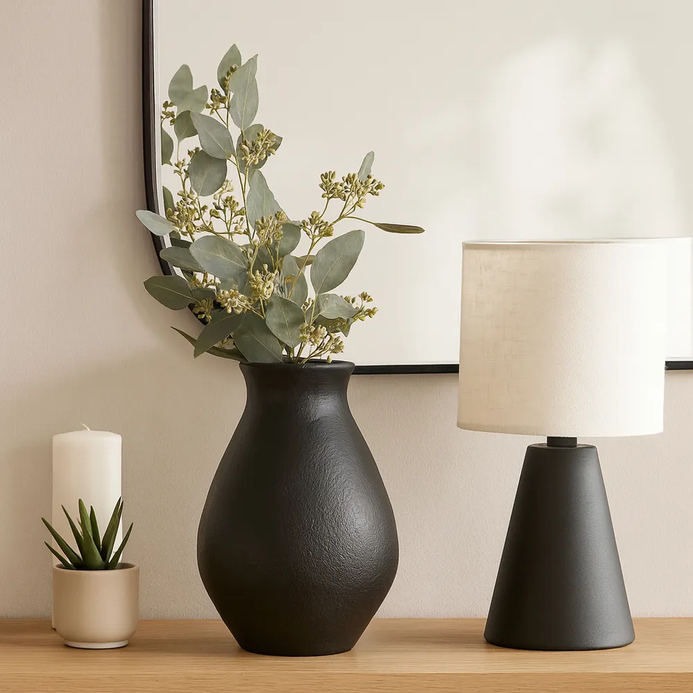 SAGEVIEW BLACK VASE 16 (IN)
