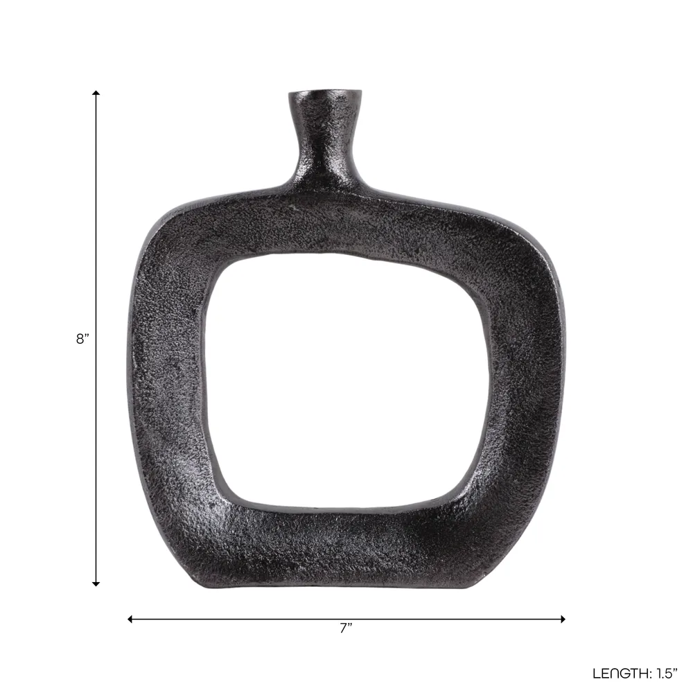 BREWERBROOK BLACK VASE 8 (IN)
