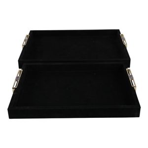 EASTONCREST SET OF 2 BLACK TRAY 3 (IN) 4