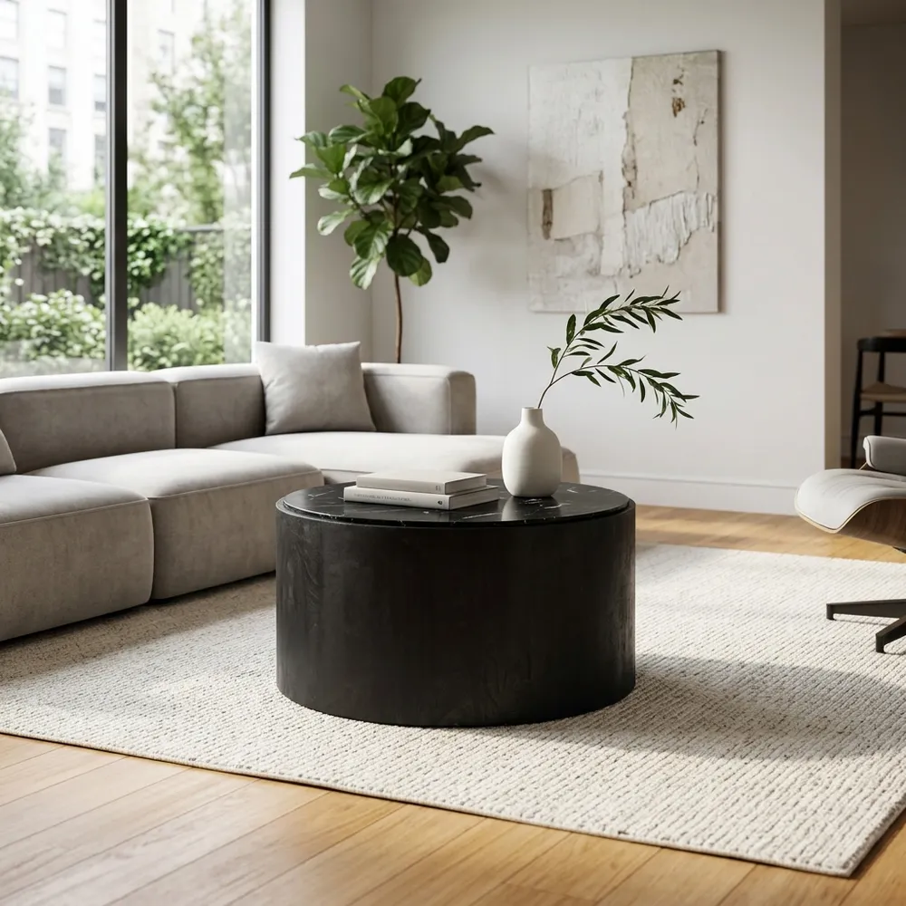 WILSONVALE BLACK COFFEE TABLE 17 (IN)