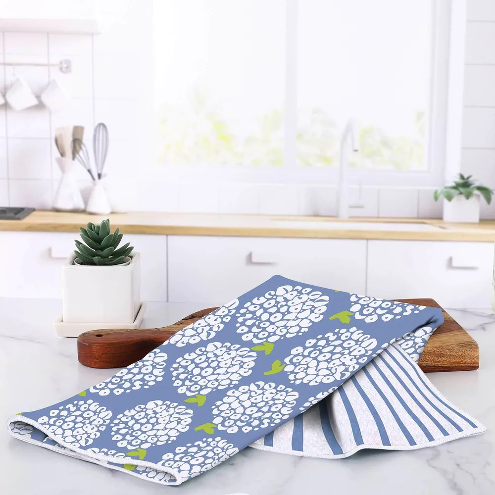 Hydrangea Delight Eco Kitchen Tea Towel
