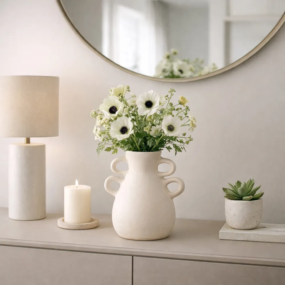 ARLOBEACH IVORY VASE 12 (IN)