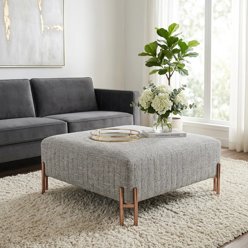 ARNETTPARK GRAY OTTOMAN 18 (IN)