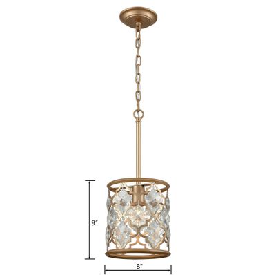 Armand 8″ Wide 1-Light Mini Pendant - Matte Gold
