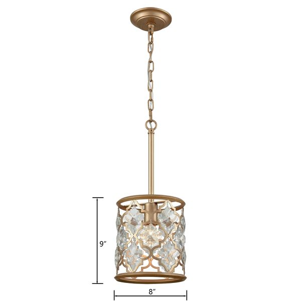 Armand 8'' Wide 1-Light Mini Pendant - Matte Gold