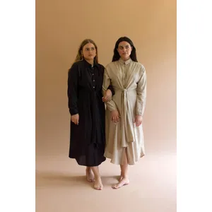 Long-Sleeve Dress with Front-Tie Detail 15