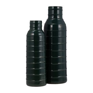 CER, 17"H TRIBAL VASE, FOREST GREEN 8