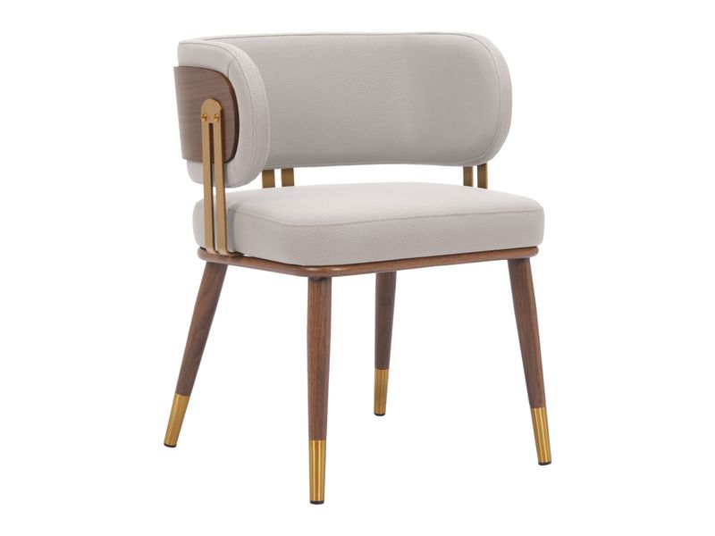 Brew Dining Chair Beige & Walnut 7