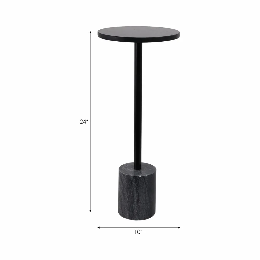 ASPENLAND BLACK TABLE 24 (IN)