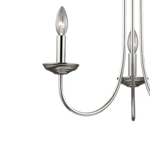 Montgomery 20'' Wide 3-Light Chandelier - Brushed Nickel 4