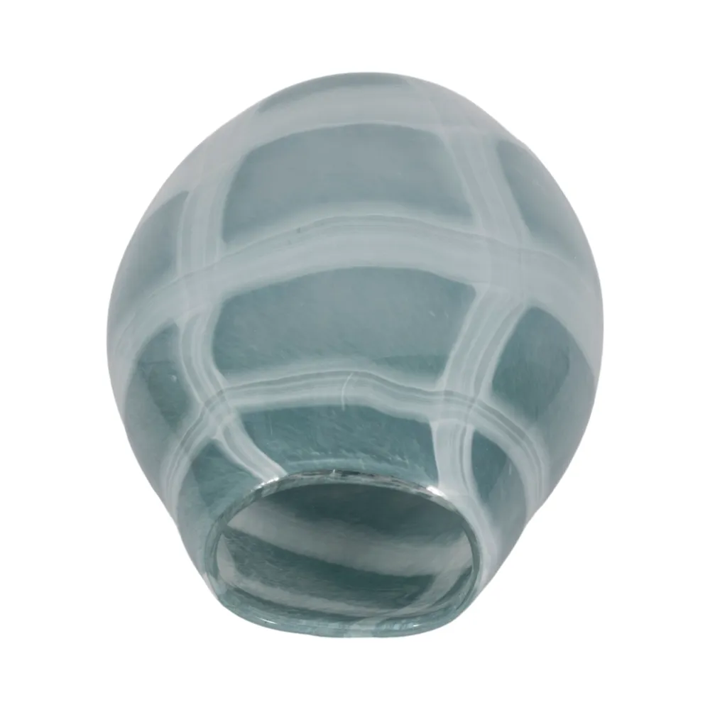 PEARLCREST BLUE GLASS VASE 13 (IN)