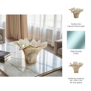 CLAYMORE BROWN GLASS VASE 12 (IN) 10