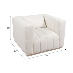 EDMONDHAM IVORY CHAIR 28 (IN) 9