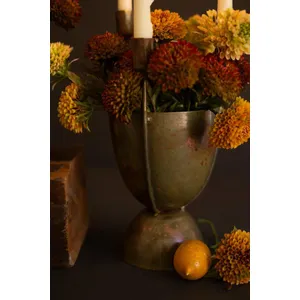 Set of 2 Taper Candelabras with Planters 2