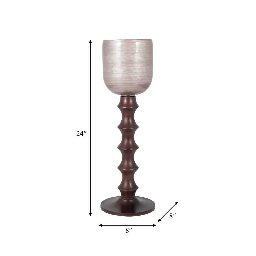 HENLEYSTONE PINK GLASS 24 (IN)