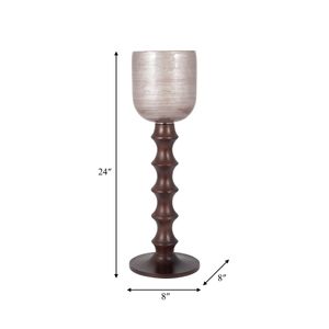 HENLEYSTONE PINK GLASS 24 (IN) 8