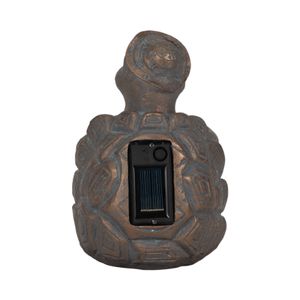 7" TURTLE WITH SOLAR ORB, ANTIQUE COPPER 6