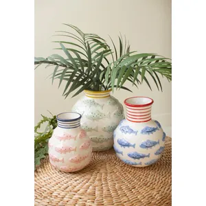 Set of 3 Ceramic Fish Vases 4