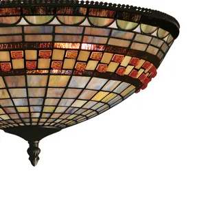 Jewelstone 16'' Wide 3-Light Semi Flush Mount - Classic Bronze 4
